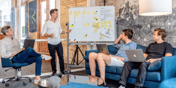 group of men planning strategy